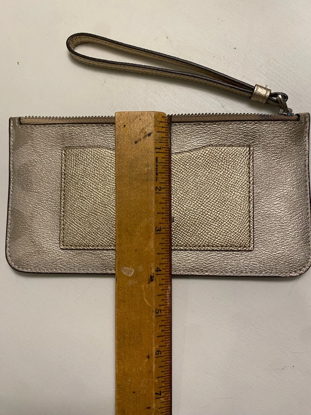 Coach Signature Zip Top Cardholder Wristlet Leather Wallet - Picture 8 of 13